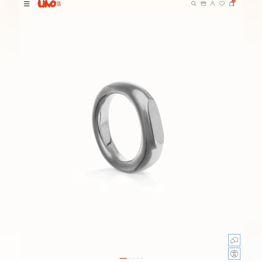Uno de 50 Geometric Ring NWT $75 size 8